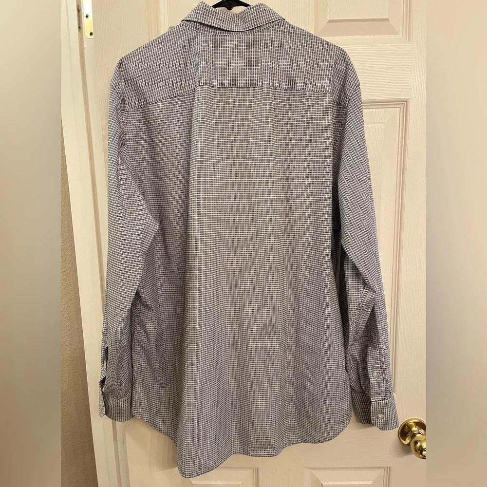 Banana Republic Men's Navy & White Micro Print‎ Button Down Shirt XL